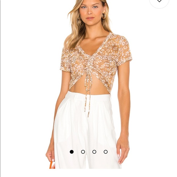 Sheer BCBGeneration drawstring crop top - Picture 2 of 6